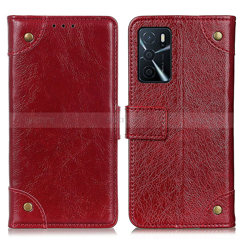 Handytasche Stand Schutzhülle Flip Leder Hülle K06Z für Oppo A16 Rot