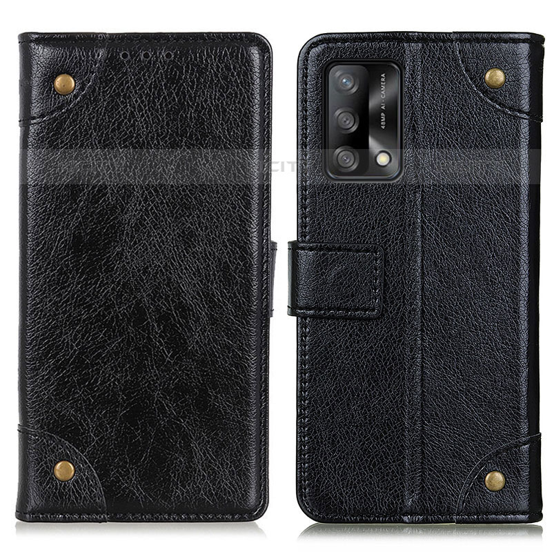 Handytasche Stand Schutzhülle Flip Leder Hülle K06Z für Oppo A74 4G Schwarz