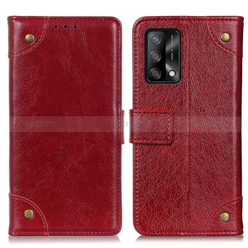 Handytasche Stand Schutzhülle Flip Leder Hülle K06Z für Oppo A95 4G Rot