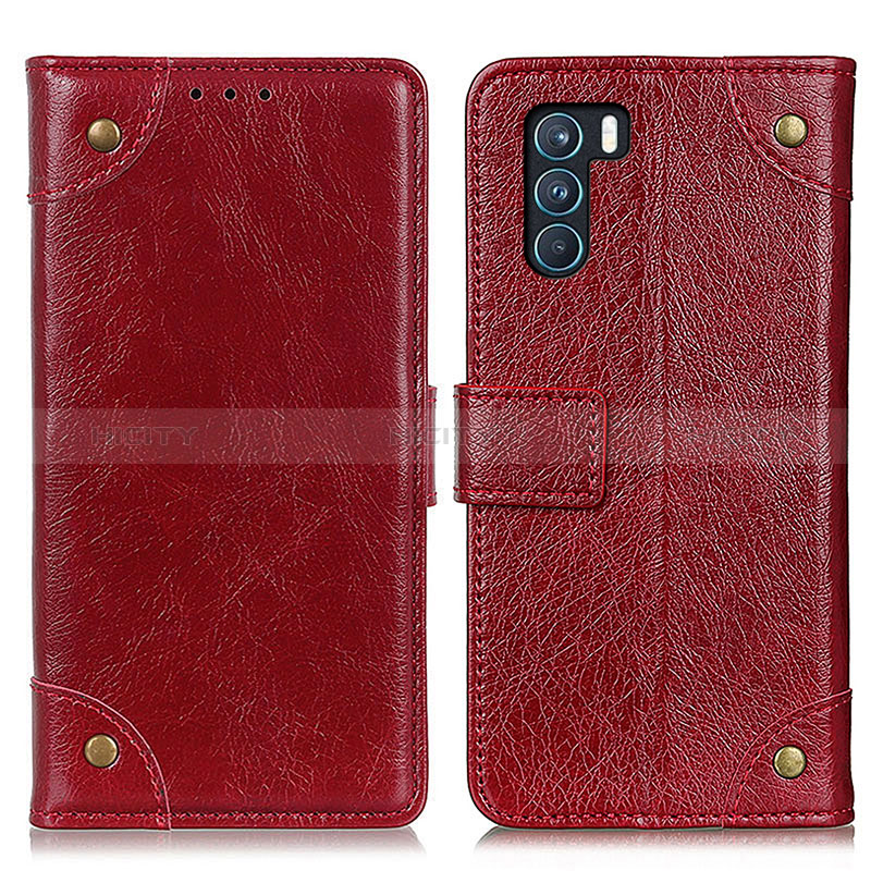 Handytasche Stand Schutzhülle Flip Leder Hülle K06Z für Oppo K9 Pro 5G Rot