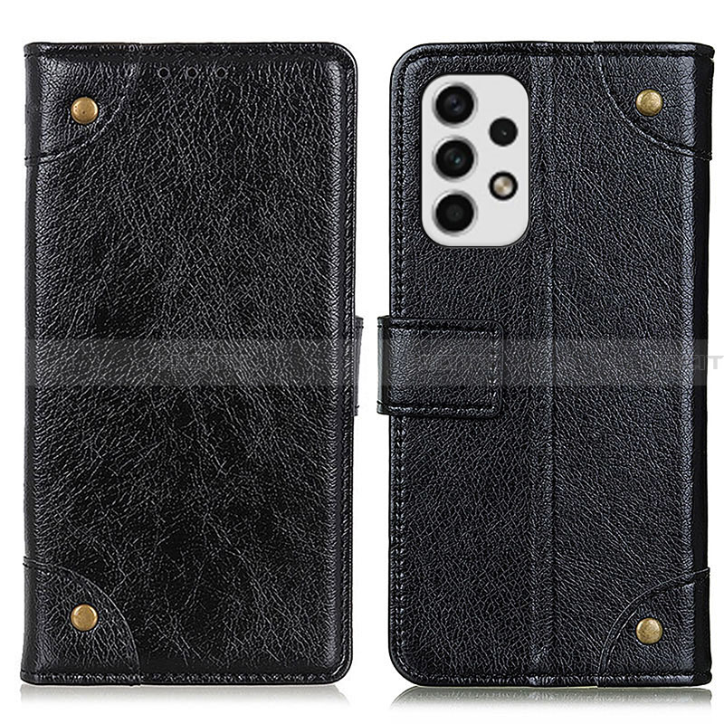 Handytasche Stand Schutzhülle Flip Leder Hülle K06Z für Samsung Galaxy A23 4G Schwarz