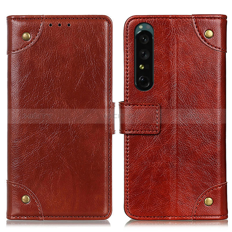 Handytasche Stand Schutzhülle Flip Leder Hülle K06Z für Sony Xperia 1 IV SO-51C Hellbraun