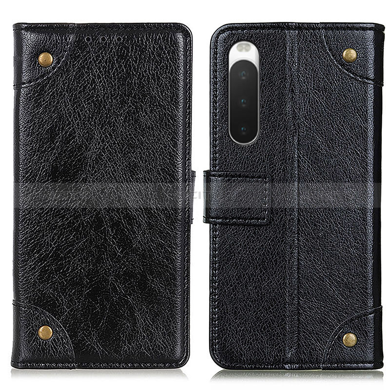 Handytasche Stand Schutzhülle Flip Leder Hülle K06Z für Sony Xperia 10 IV SO-52C Schwarz Plus