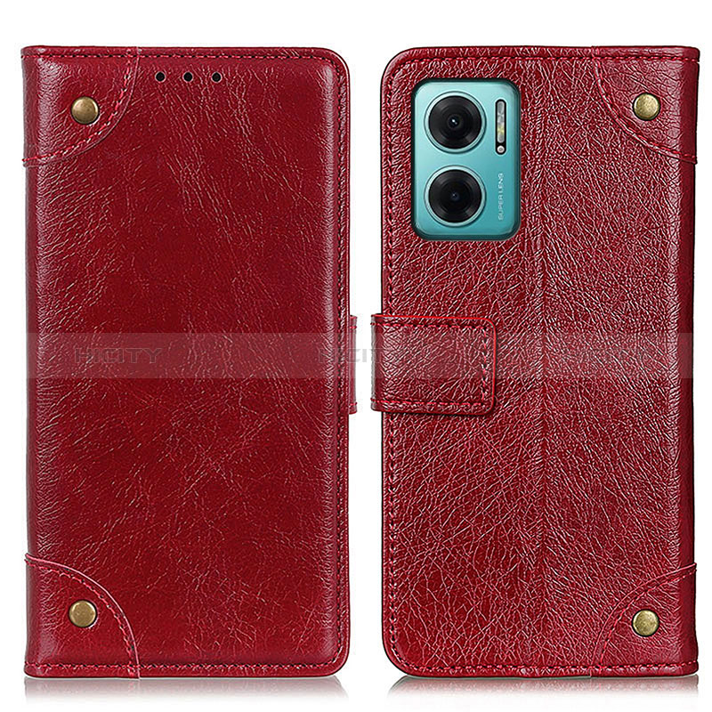 Handytasche Stand Schutzhülle Flip Leder Hülle K06Z für Xiaomi Redmi 10 5G Rot