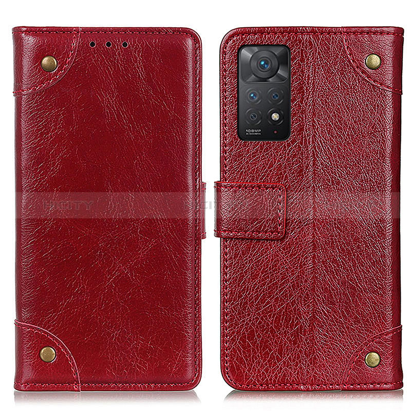 Handytasche Stand Schutzhülle Flip Leder Hülle K06Z für Xiaomi Redmi Note 11 Pro 4G Rot Plus