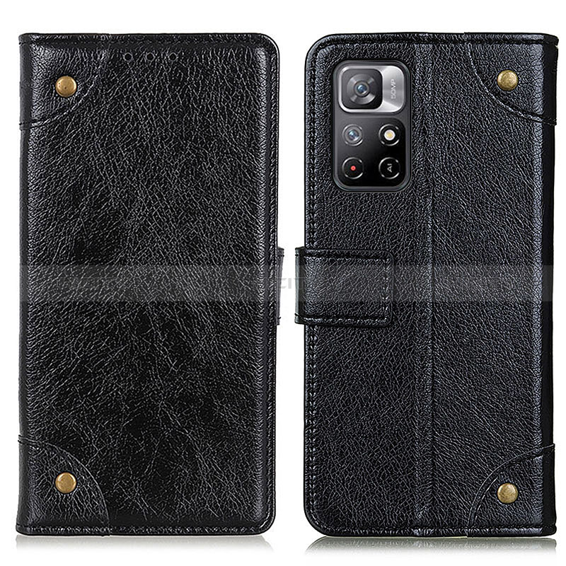 Handytasche Stand Schutzhülle Flip Leder Hülle K06Z für Xiaomi Redmi Note 11S 5G Schwarz