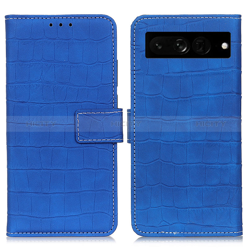 Handytasche Stand Schutzhülle Flip Leder Hülle K07Z für Google Pixel 7 Pro 5G Blau Plus