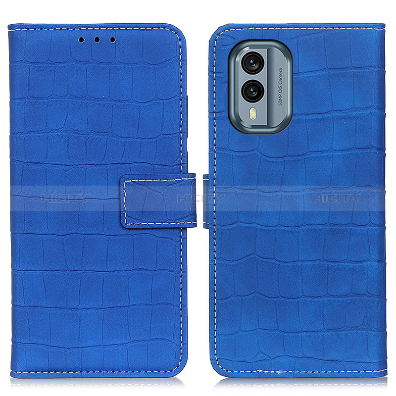 Handytasche Stand Schutzhülle Flip Leder Hülle K07Z für Nokia X30 5G Blau