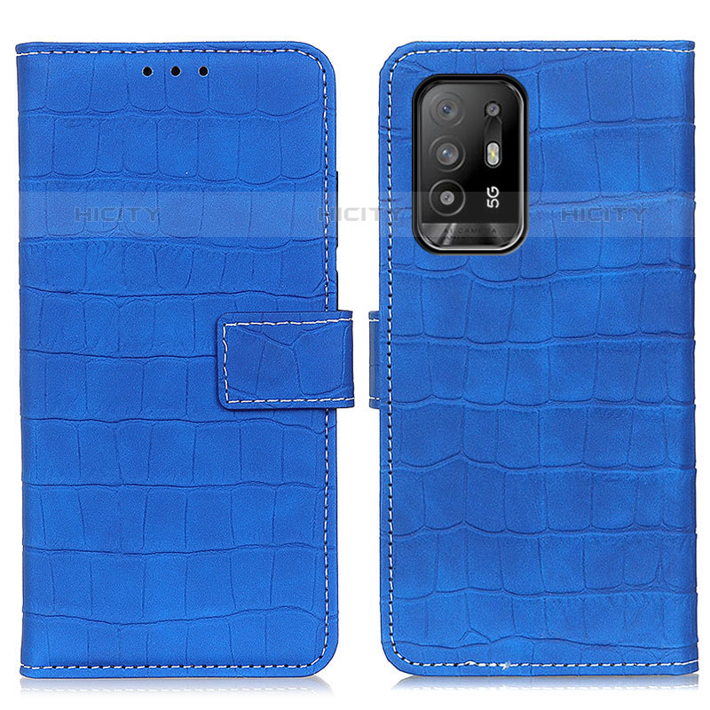 Handytasche Stand Schutzhülle Flip Leder Hülle K07Z für Oppo A94 5G Blau Plus