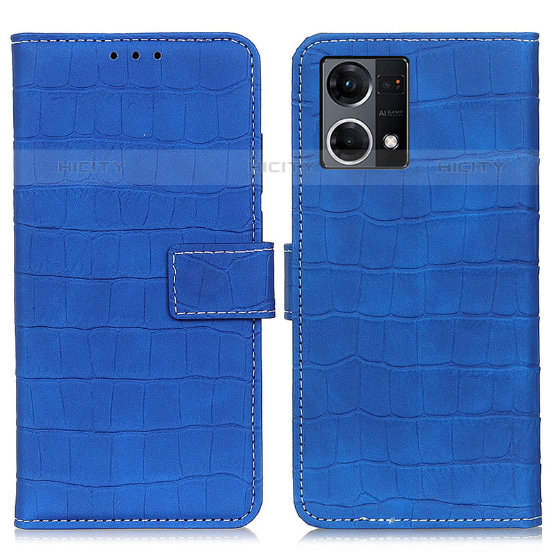 Handytasche Stand Schutzhülle Flip Leder Hülle K07Z für Oppo F21s Pro 4G Blau