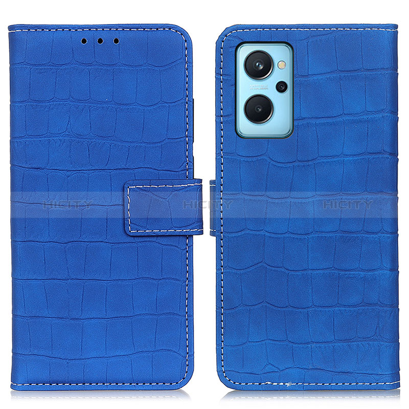 Handytasche Stand Schutzhülle Flip Leder Hülle K07Z für Realme 9i 4G Blau