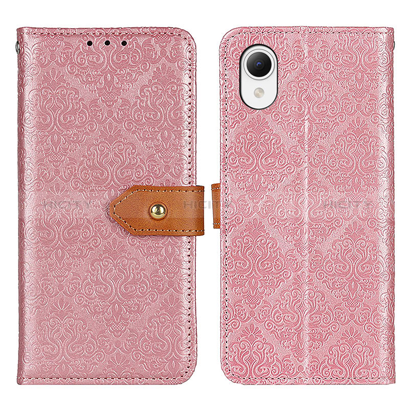 Handytasche Stand Schutzhülle Flip Leder Hülle K07Z für Samsung Galaxy A23e 5G Rosa