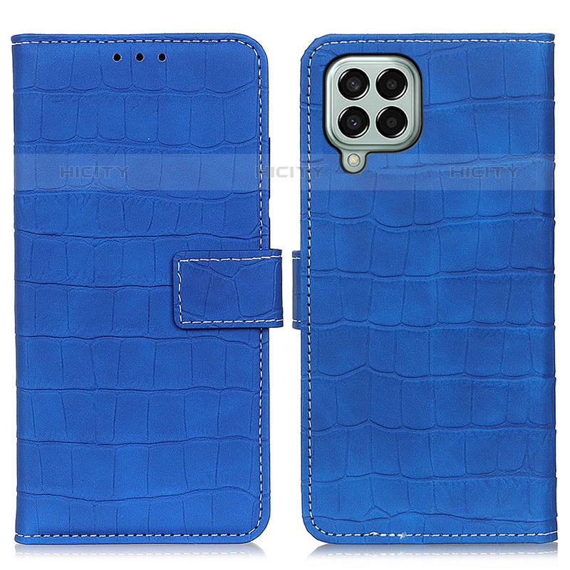 Handytasche Stand Schutzhülle Flip Leder Hülle K07Z für Samsung Galaxy M33 5G Blau