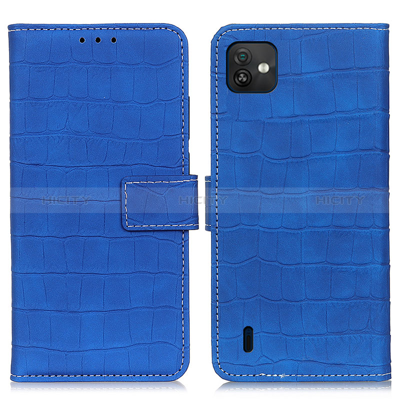 Handytasche Stand Schutzhülle Flip Leder Hülle K07Z für Wiko Y82 Blau