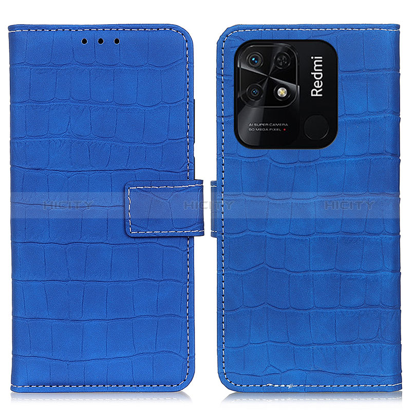 Handytasche Stand Schutzhülle Flip Leder Hülle K07Z für Xiaomi Redmi 10 India Blau Plus