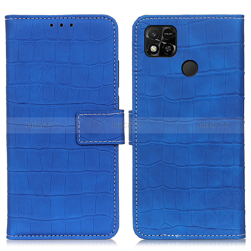 Handytasche Stand Schutzhülle Flip Leder Hülle K07Z für Xiaomi Redmi 9 Activ Blau Plus