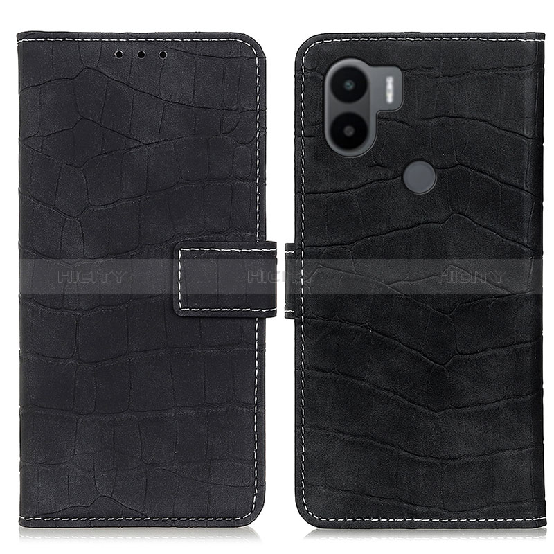Handytasche Stand Schutzhülle Flip Leder Hülle K07Z für Xiaomi Redmi A1 Plus Schwarz
