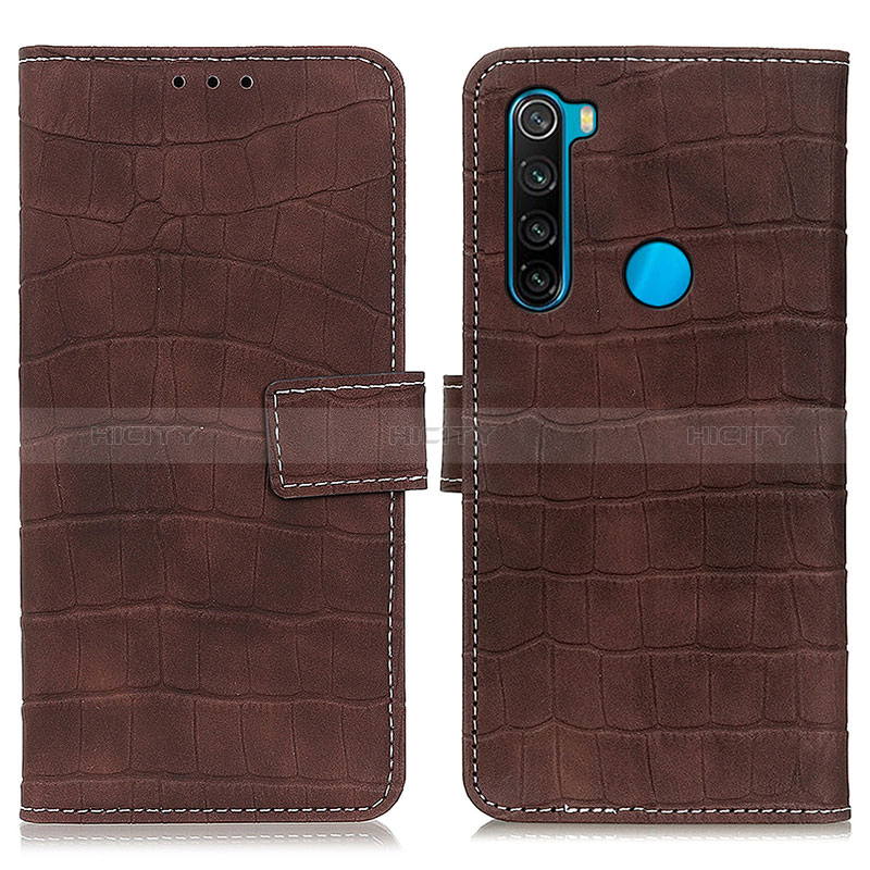 Handytasche Stand Schutzhülle Flip Leder Hülle K07Z für Xiaomi Redmi Note 8 (2021) Braun Plus