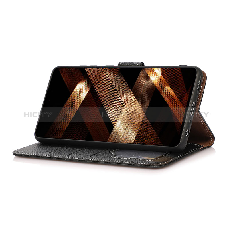 Handytasche Stand Schutzhülle Flip Leder Hülle K08Z für Motorola Moto E22