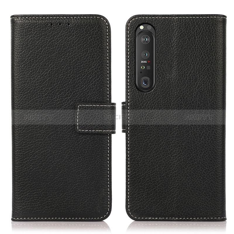 Handytasche Stand Schutzhülle Flip Leder Hülle K08Z für Sony Xperia 1 III Schwarz