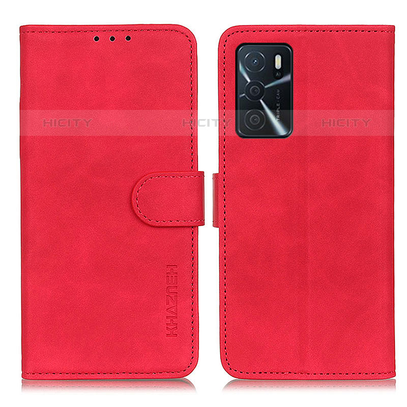 Handytasche Stand Schutzhülle Flip Leder Hülle K09Z für Oppo A16s Rot Plus