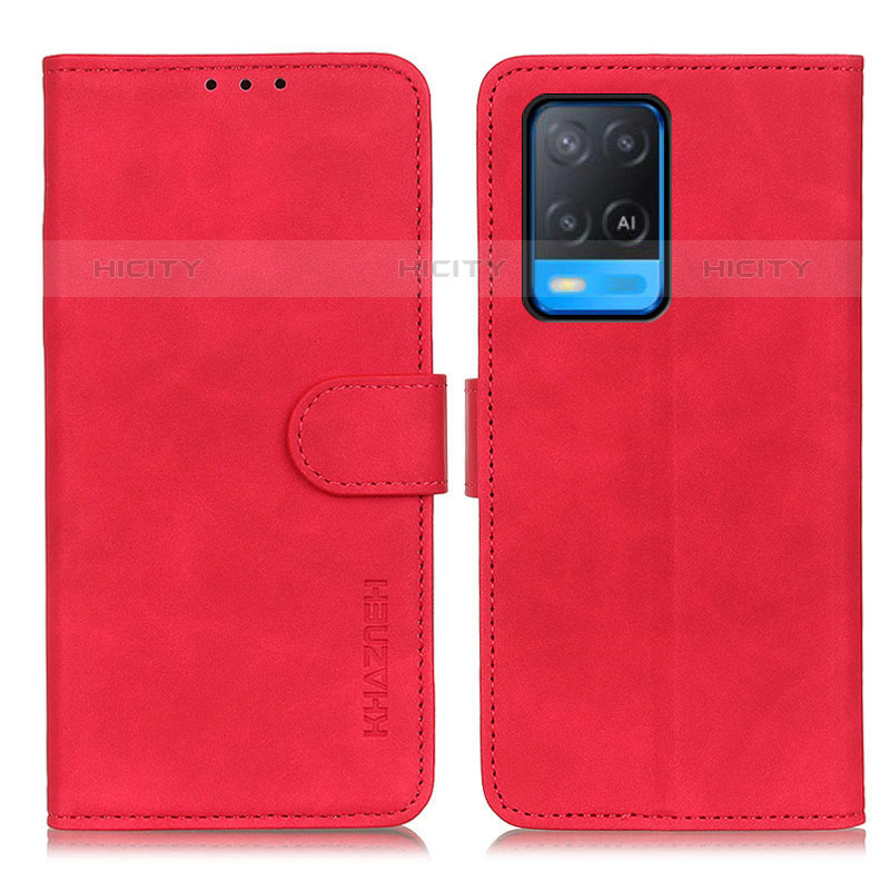 Handytasche Stand Schutzhülle Flip Leder Hülle K09Z für Oppo A54 4G Rot