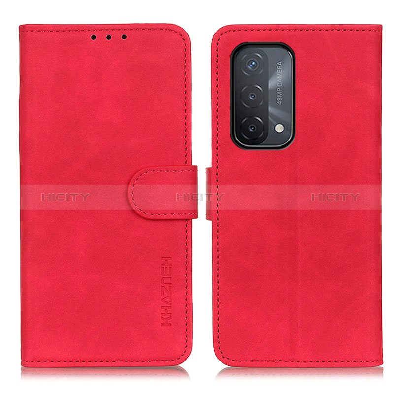 Handytasche Stand Schutzhülle Flip Leder Hülle K09Z für Oppo A54 5G Rot