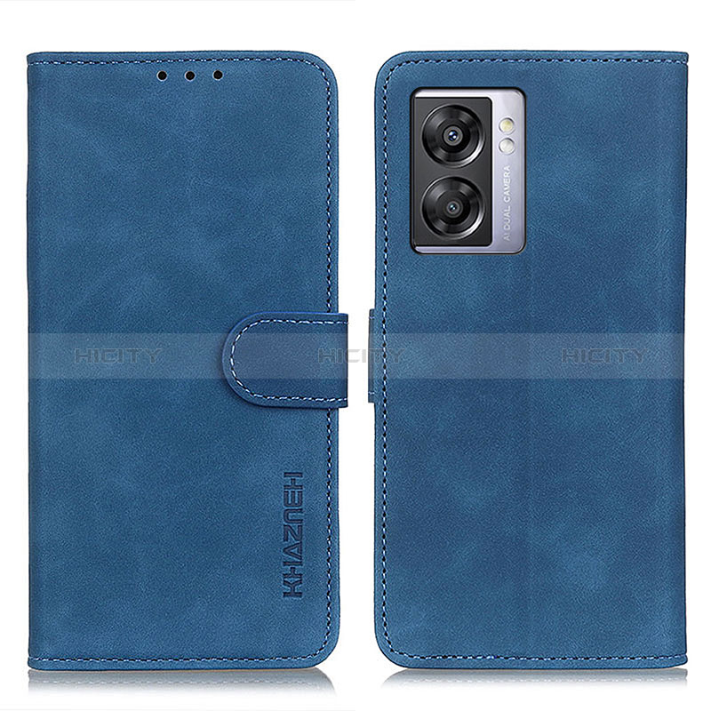 Handytasche Stand Schutzhülle Flip Leder Hülle K09Z für Oppo A56S 5G Blau