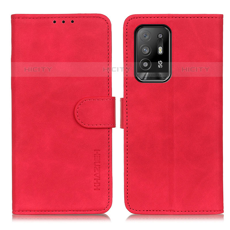 Handytasche Stand Schutzhülle Flip Leder Hülle K09Z für Oppo A94 5G Rot Plus