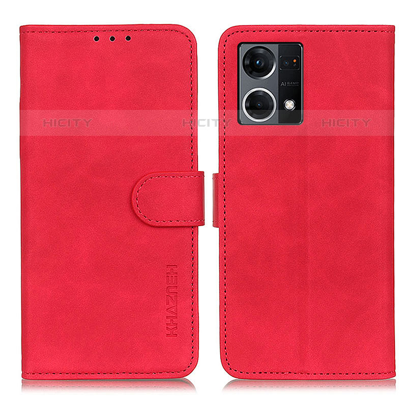 Handytasche Stand Schutzhülle Flip Leder Hülle K09Z für Oppo F21 Pro 4G Rot