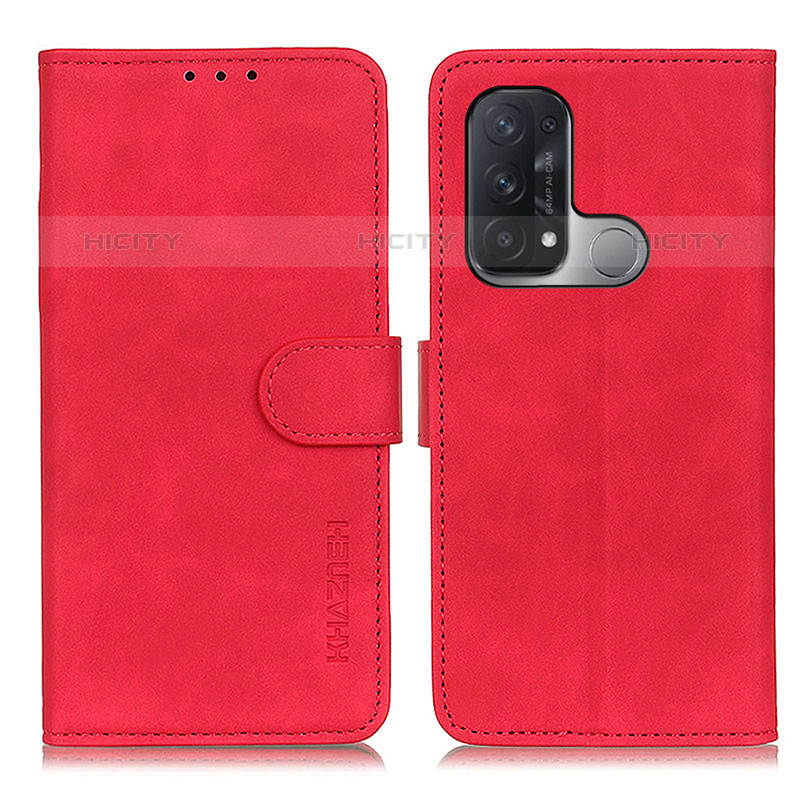 Handytasche Stand Schutzhülle Flip Leder Hülle K09Z für Oppo Reno5 A Rot Plus