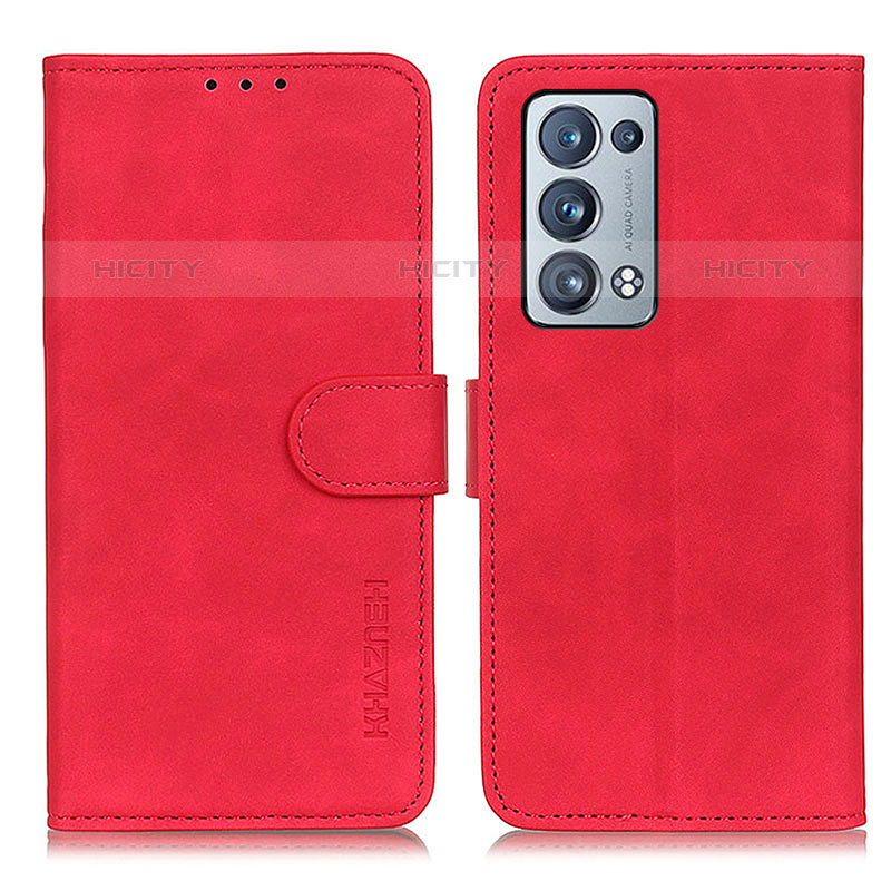 Handytasche Stand Schutzhülle Flip Leder Hülle K09Z für Oppo Reno6 Pro+ Plus 5G Rot Plus