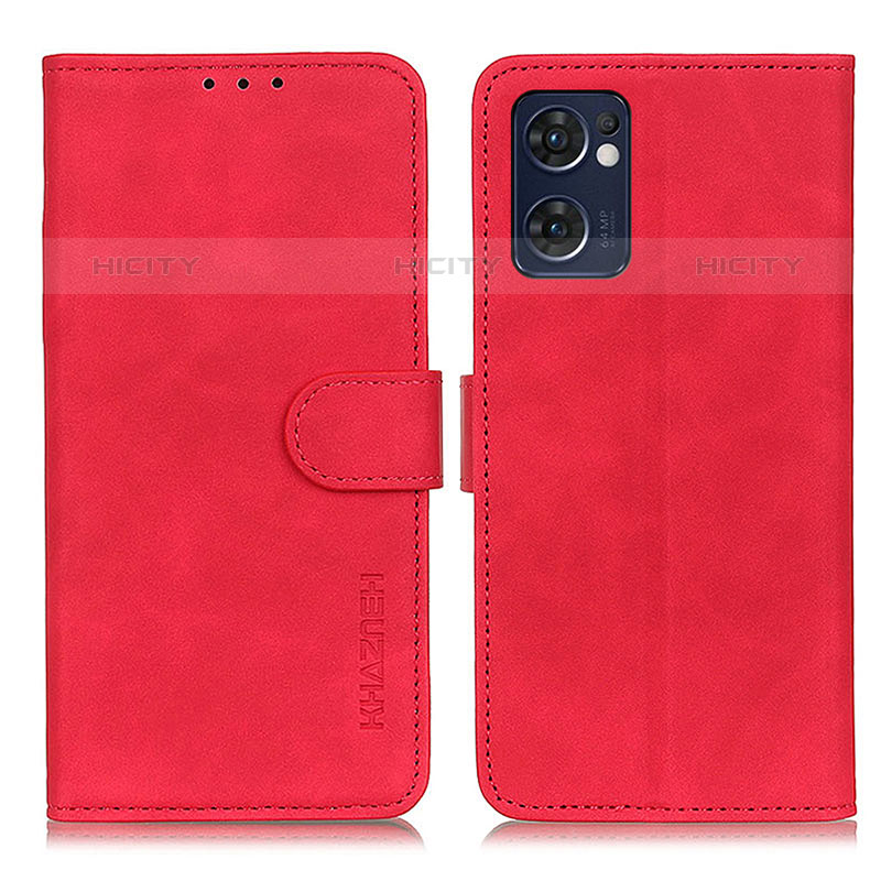 Handytasche Stand Schutzhülle Flip Leder Hülle K09Z für Oppo Reno7 5G Rot