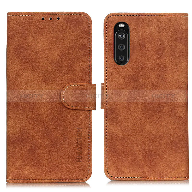 Handytasche Stand Schutzhülle Flip Leder Hülle K09Z für Sony Xperia 10 III Braun