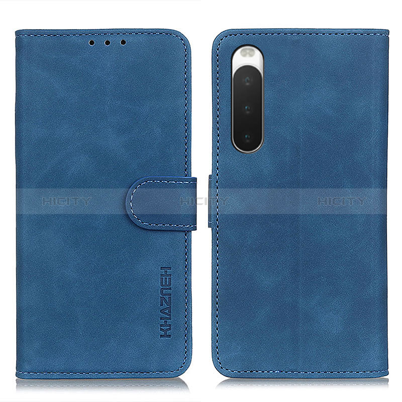 Handytasche Stand Schutzhülle Flip Leder Hülle K09Z für Sony Xperia 10 IV Blau Plus