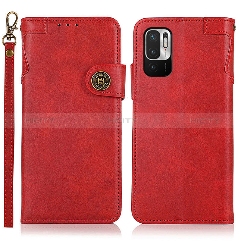 Handytasche Stand Schutzhülle Flip Leder Hülle K09Z für Xiaomi Redmi Note 10 JE 5G Rot Plus