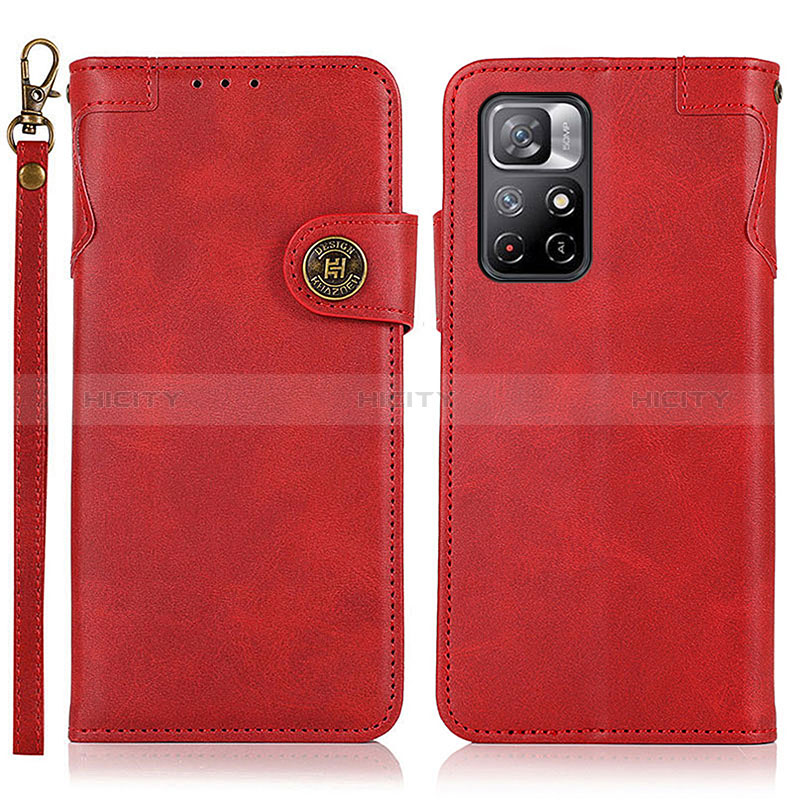 Handytasche Stand Schutzhülle Flip Leder Hülle K09Z für Xiaomi Redmi Note 11 5G Rot Plus