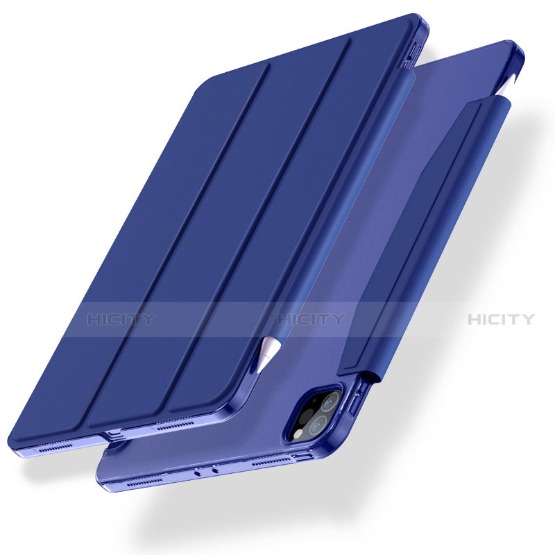 Handytasche Stand Schutzhülle Flip Leder Hülle L01 für Apple iPad Pro 11 (2020) Blau Plus