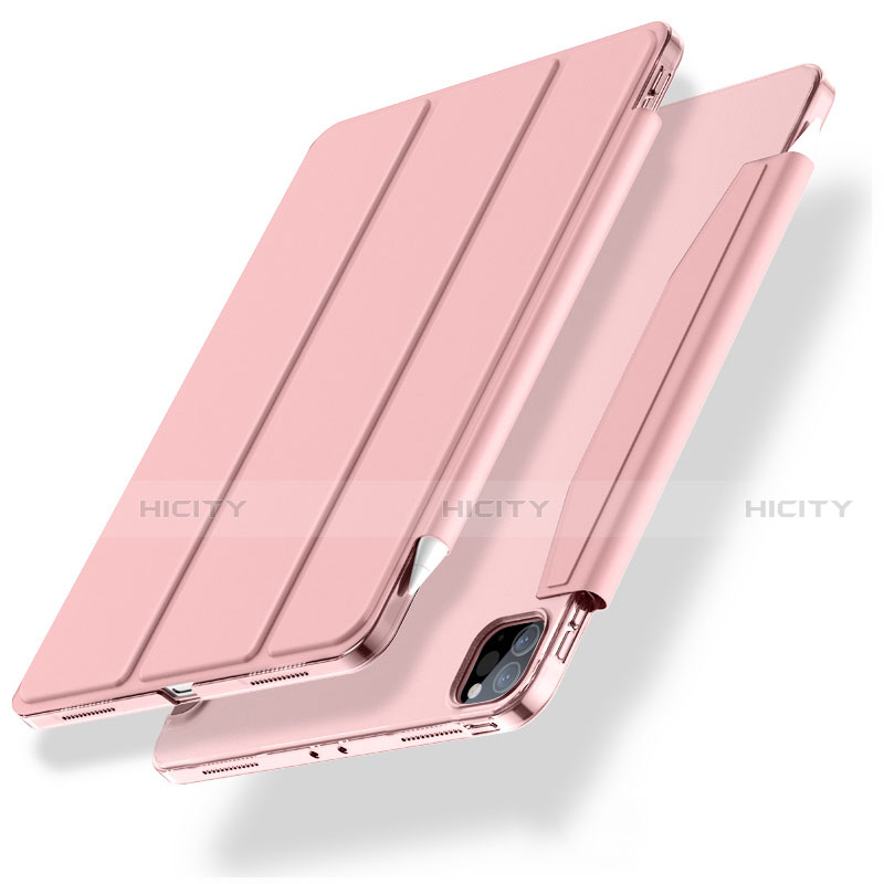 Handytasche Stand Schutzhülle Flip Leder Hülle L01 für Apple iPad Pro 11 (2022) Rosegold Plus