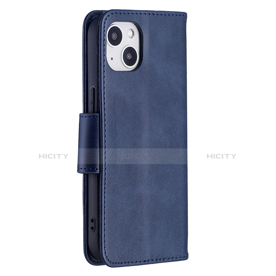 Handytasche Stand Schutzhülle Flip Leder Hülle L01 für Apple iPhone 13 Blau