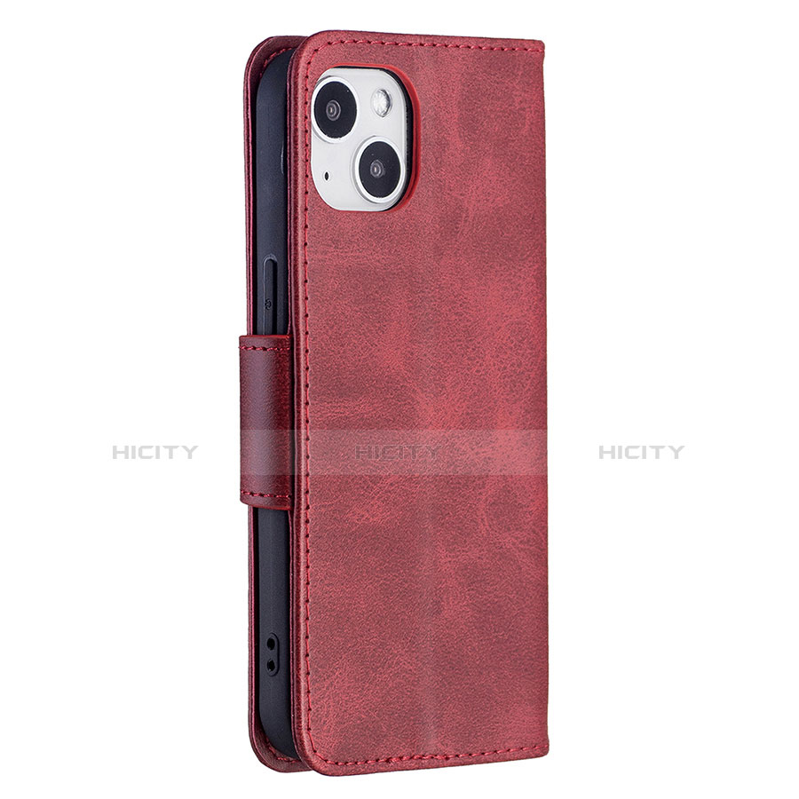 Handytasche Stand Schutzhülle Flip Leder Hülle L01 für Apple iPhone 13 Rot groß