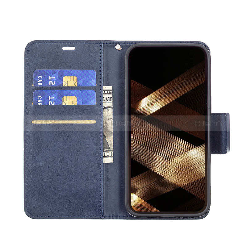 Handytasche Stand Schutzhülle Flip Leder Hülle L01 für Apple iPhone 14 Pro Blau