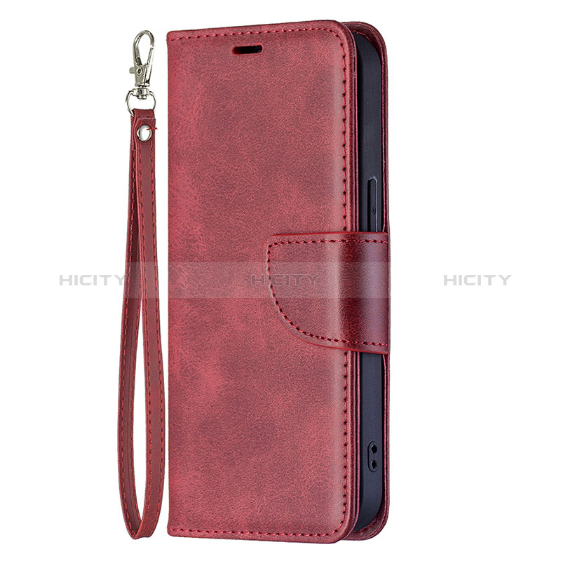 Handytasche Stand Schutzhülle Flip Leder Hülle L01 für Apple iPhone 15 Plus Rot