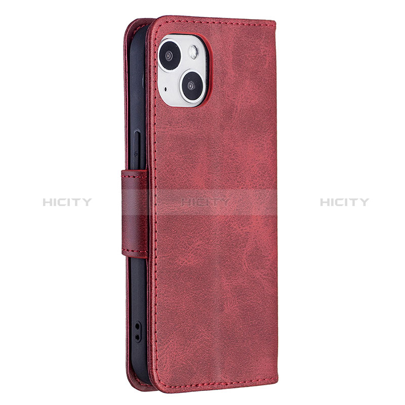 Handytasche Stand Schutzhülle Flip Leder Hülle L01 für Apple iPhone 15 Plus Rot