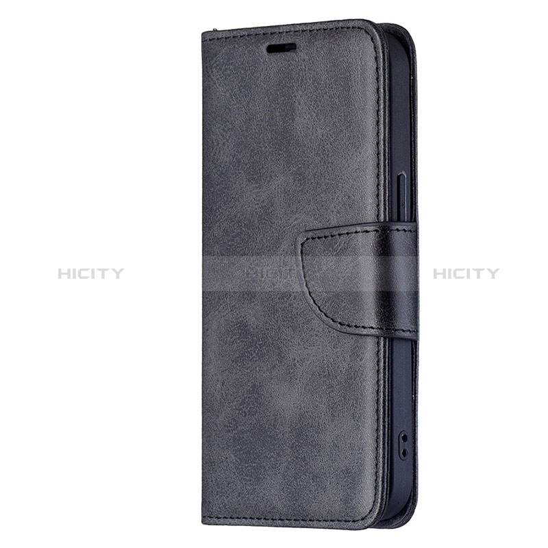 Handytasche Stand Schutzhülle Flip Leder Hülle L01 für Apple iPhone 15 Plus Schwarz