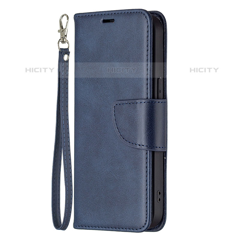 Handytasche Stand Schutzhülle Flip Leder Hülle L01 für Apple iPhone 15 Pro Blau