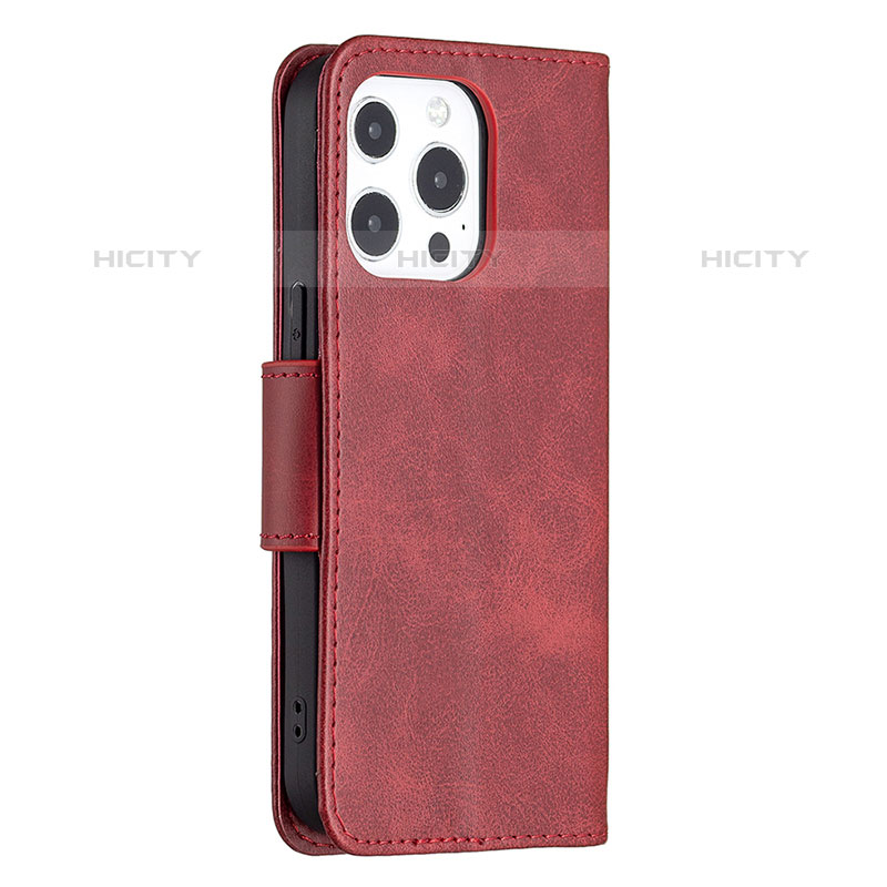 Handytasche Stand Schutzhülle Flip Leder Hülle L01 für Apple iPhone 15 Pro Max Rot