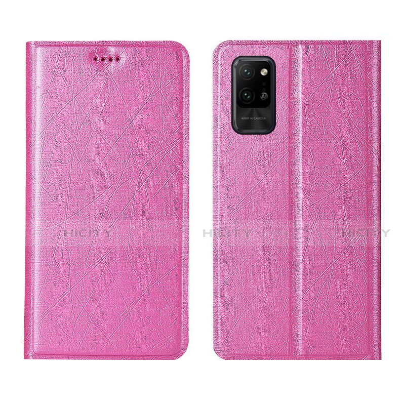 Handytasche Stand Schutzhülle Flip Leder Hülle L01 für Huawei Honor Play4 Pro 5G Rosa