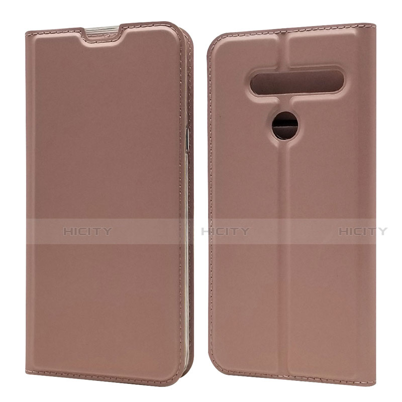 Handytasche Stand Schutzhülle Flip Leder Hülle L01 für LG G8 ThinQ Rosegold