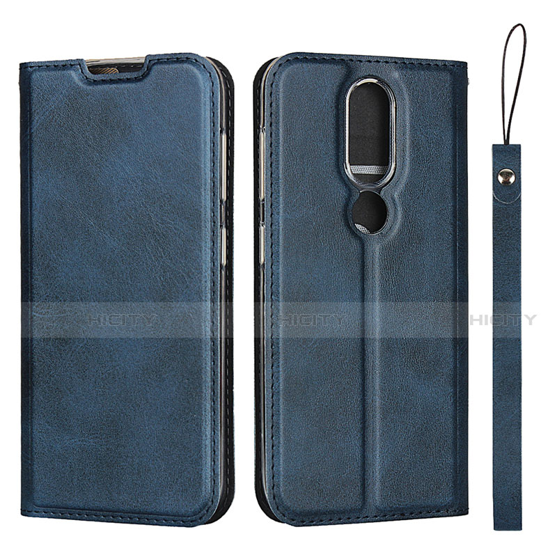 Handytasche Stand Schutzhülle Flip Leder Hülle L01 für Nokia 4.2 Blau